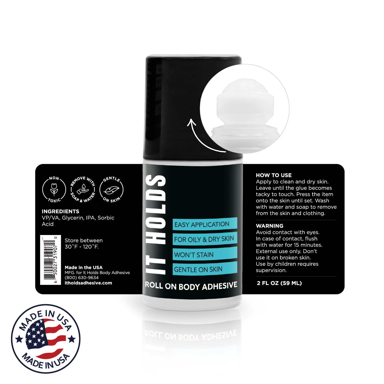 Hold Up Sweat Proof Body Adhesive - Accessories, Hold Up HOLDUP